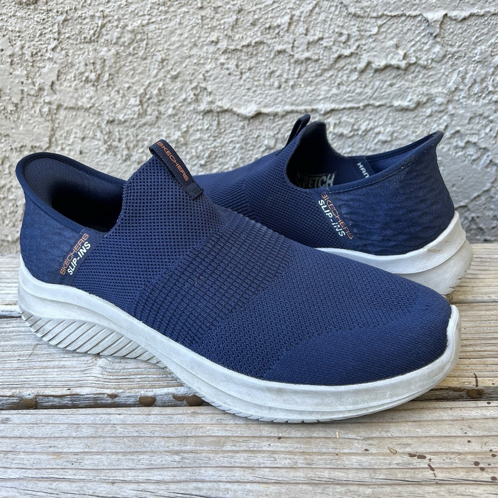 Skechers‎ Shoes Men Size 9.5 Slip-Ins Ultra Flex 3.0 Smooth Step Navy Comfort